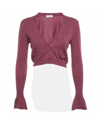 Women's Cashmere Knit Cropped Cardigan