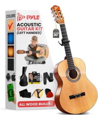 Classical Guitar Starter Kit, 30" 1/4 Size All-Wood Guitar with Capo, Gig Bag, Strings, Strap and Picks
