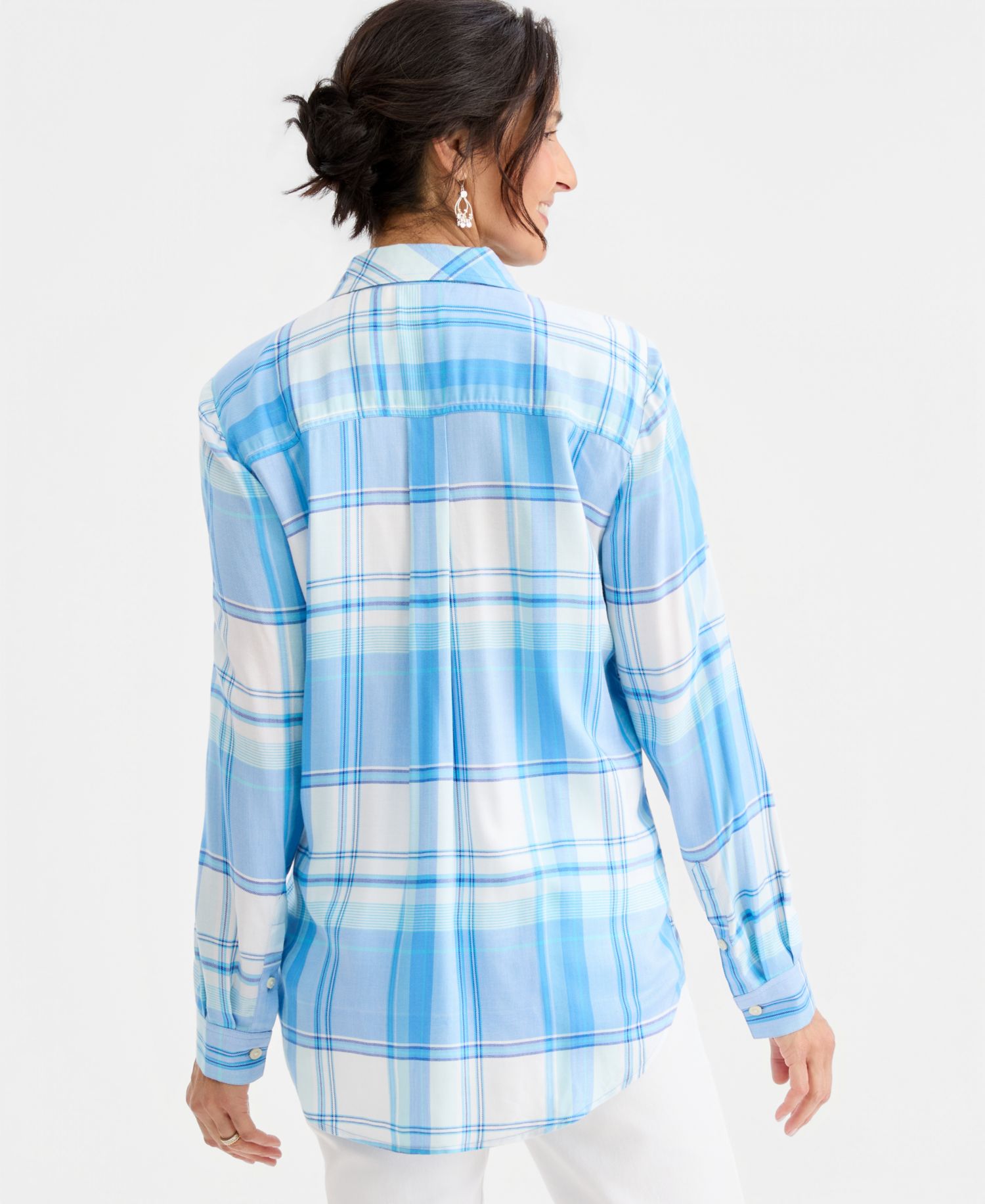 Women's Plaid Button-Up Perfect Shirt
