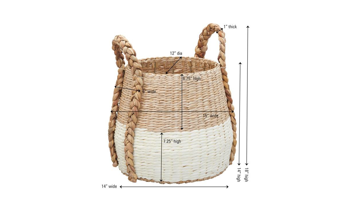 Household Essentials Cattail and Paper Terra Basket