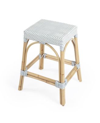 Robias Rectangular Rattan 24.5" Counter Stool