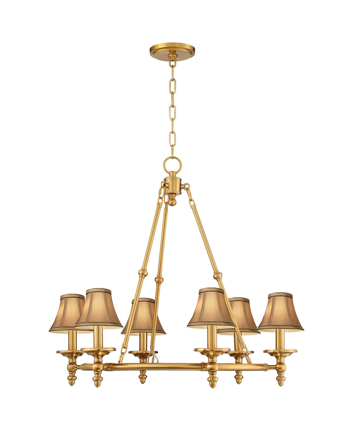 Stiffel Hartley 28 Inch Wide 6-Light Chandelier with Shades