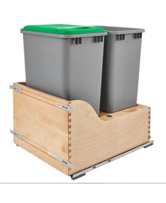Dual Pullout Trash Cans  Soft-close Slides, 4WCSC-2150DM-2