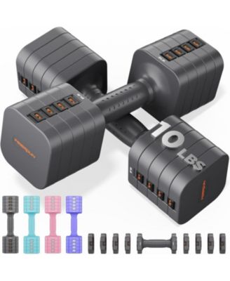 5-in-1 Adjustable Dumbbells Pair, LBS Quick-Adjust Hand Weights for Home Gym and Outdoor Training