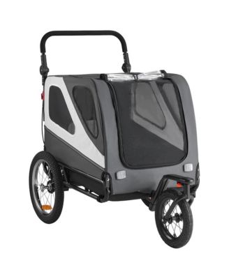 2 in 1 Pet Bike Trailer and Stroller Cart for Small Large Dogs up to 100 lbs