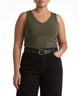Plus Size Double V Tank