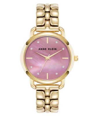Women's Quartz Round Gold-Tone Alloy Metal Bracelet Watch 30mm