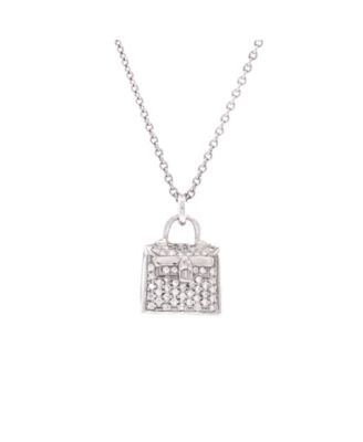 Pre-Owned HERMES Kelly Amulette Pendant Necklace - 18k white gold