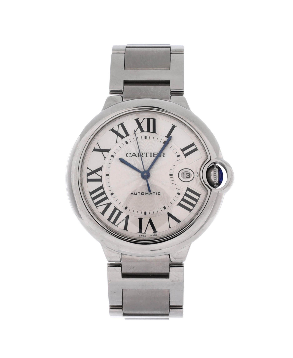 PreOwned Cartier Ballon Bleu de Cartier Automatic Watch in Stainless Steel 42mm  Dial color silver