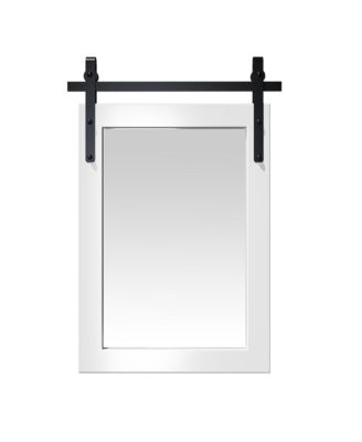 Farmhouse 18 Inches W x 26 Inches H Rectangle Framed Wall Bathroom Vanity Mirror Accent Mirror