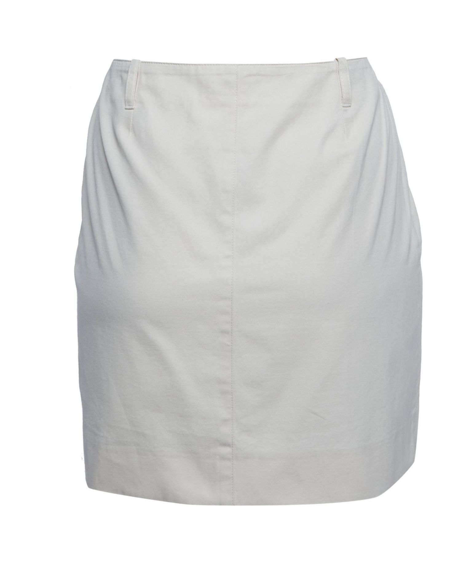 Women's Cream Twill Mini Skirt