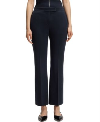 BOSS by Women's Stretch Jersey Flared-Fit Pants