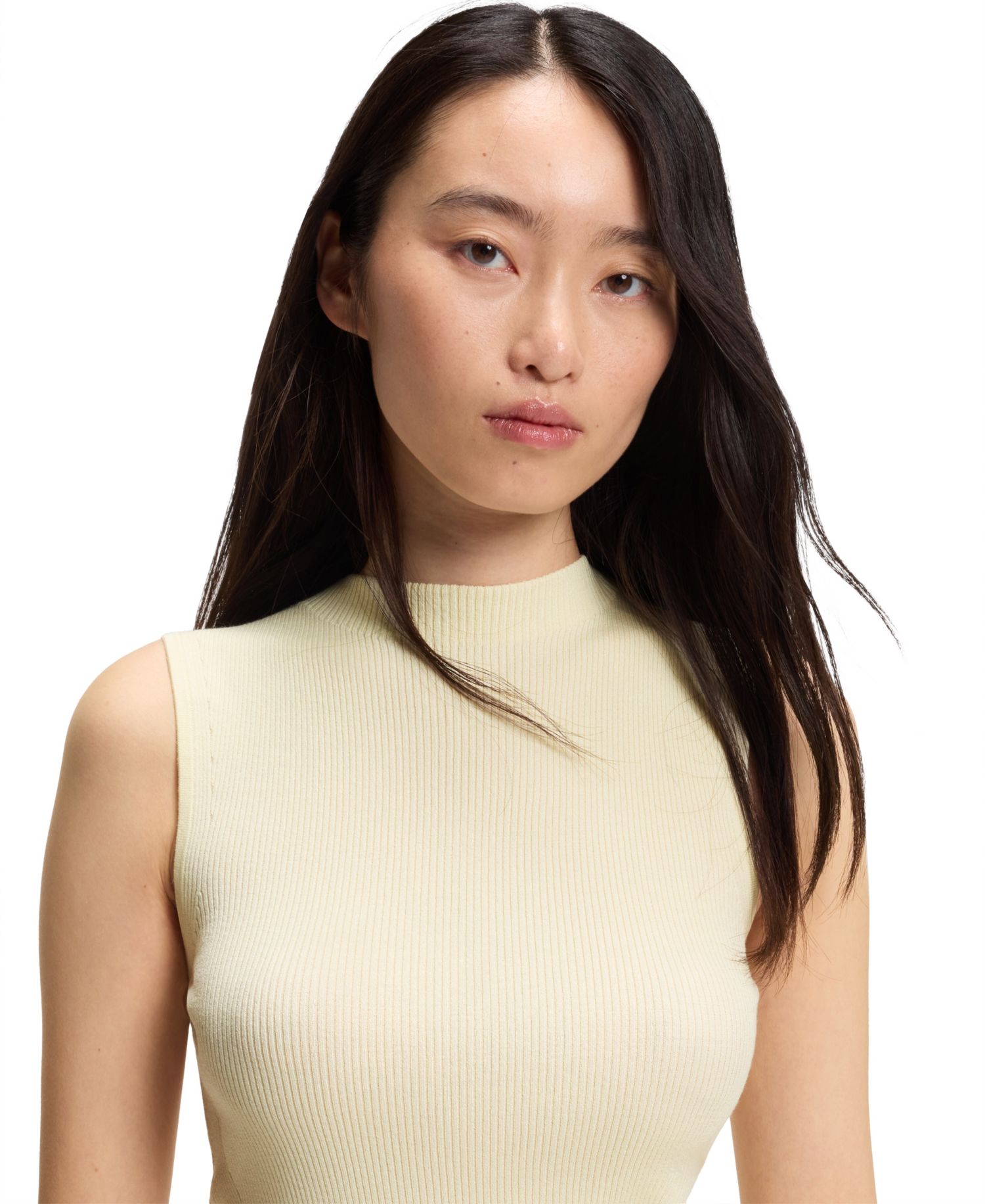 BOSS by Women's Slim-Fit Ribbed-Knit Top