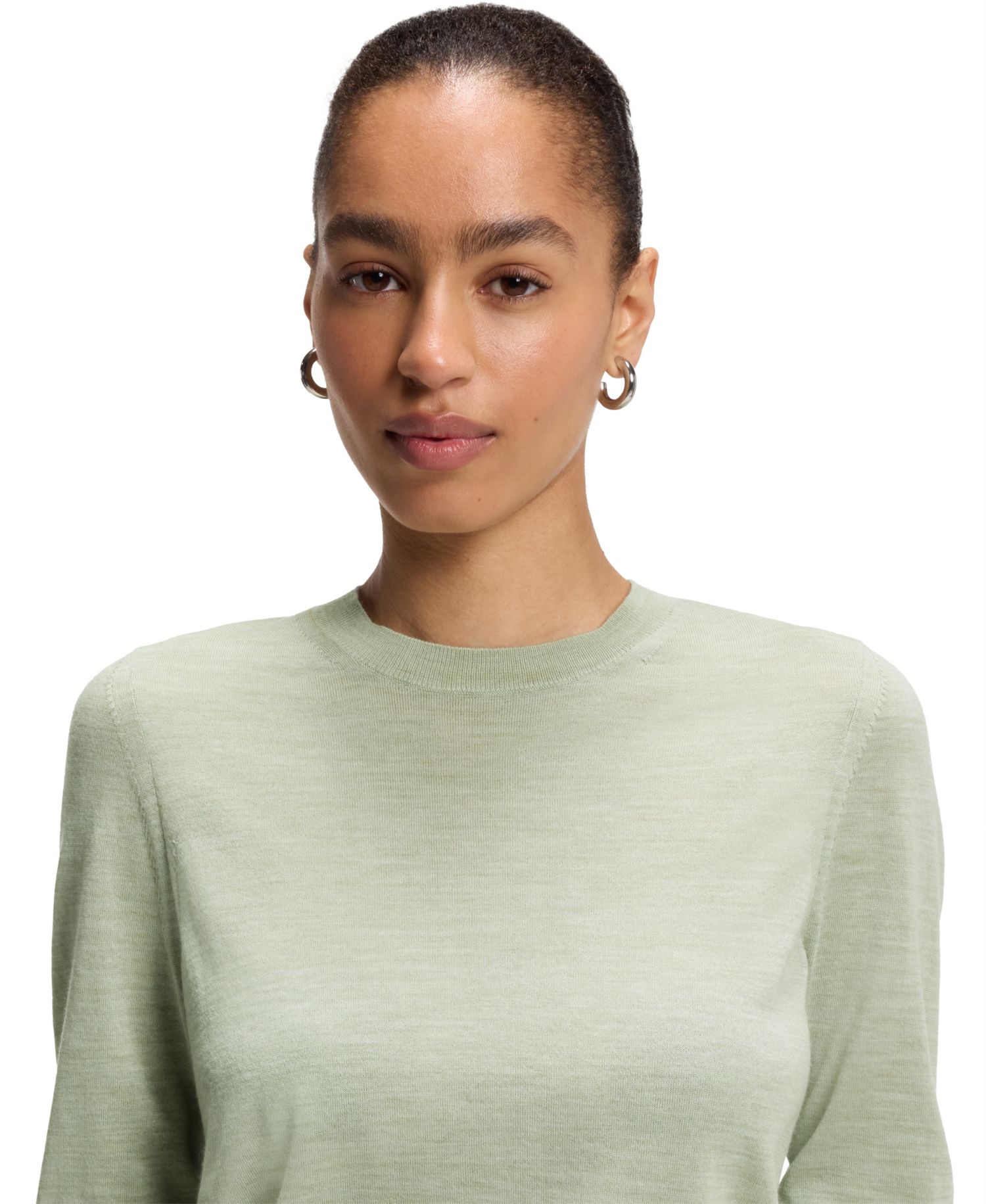 BOSS by Women's Merino Wool Slim-Fit Sweater