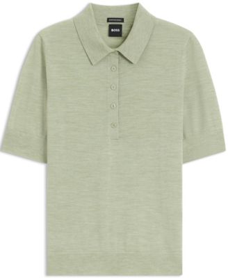 BOSS by Women's Merino Wool Collared Sweater