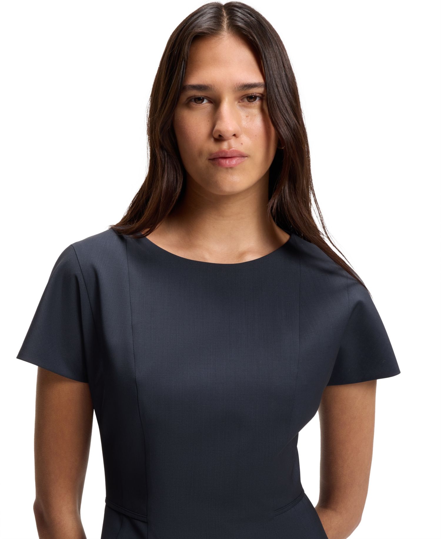 BOSS by Women's Stretch Wool Slim-Fit Dress