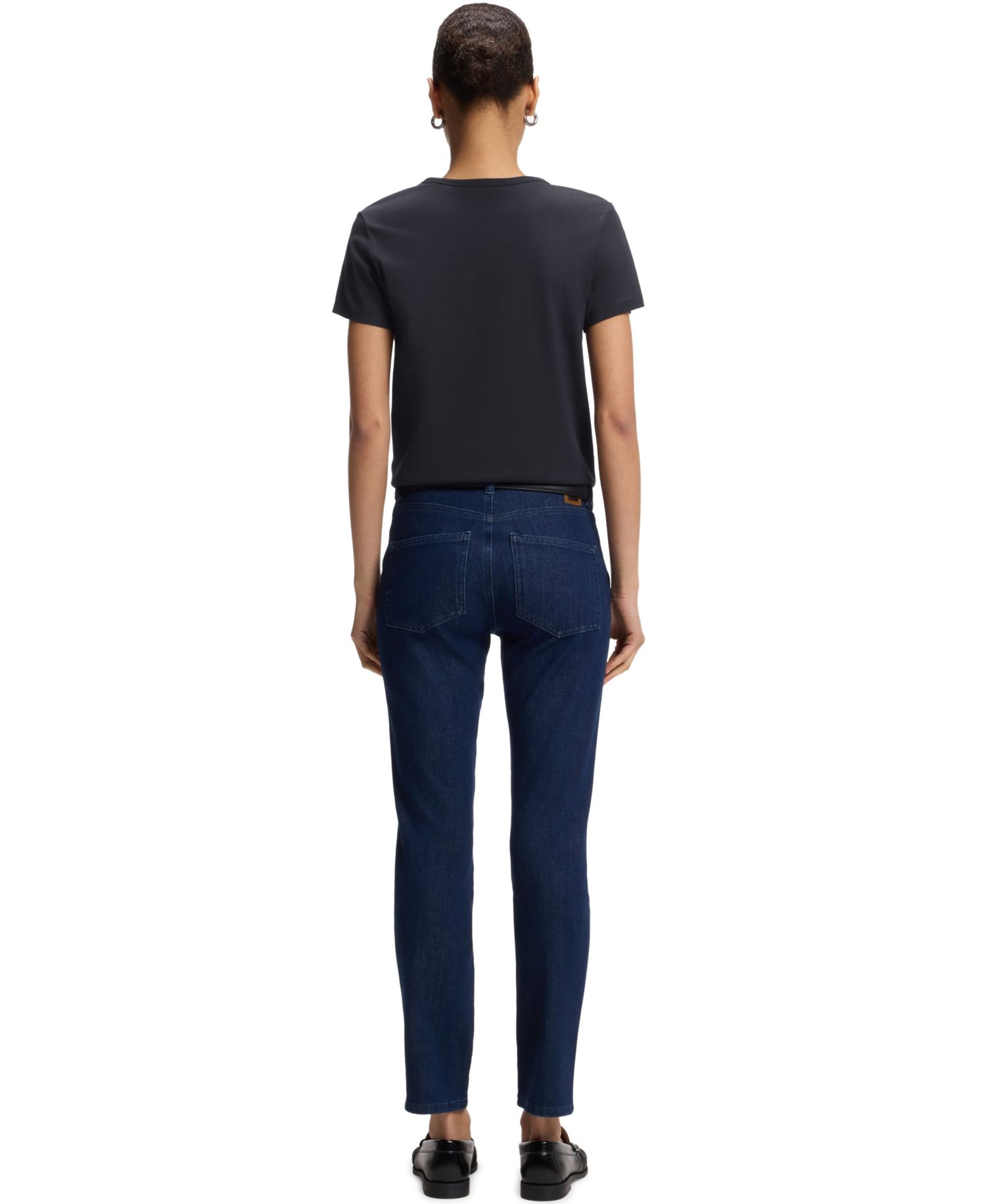BOSS by Women's Cotton-Silk Blend Slim-Fit T-Shirt