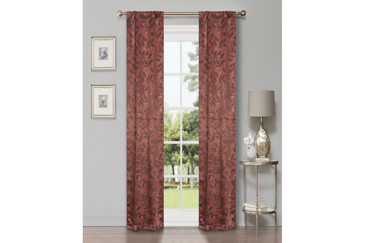 Superior Leaves Machine Washable Room Darkening Blackout Curtains