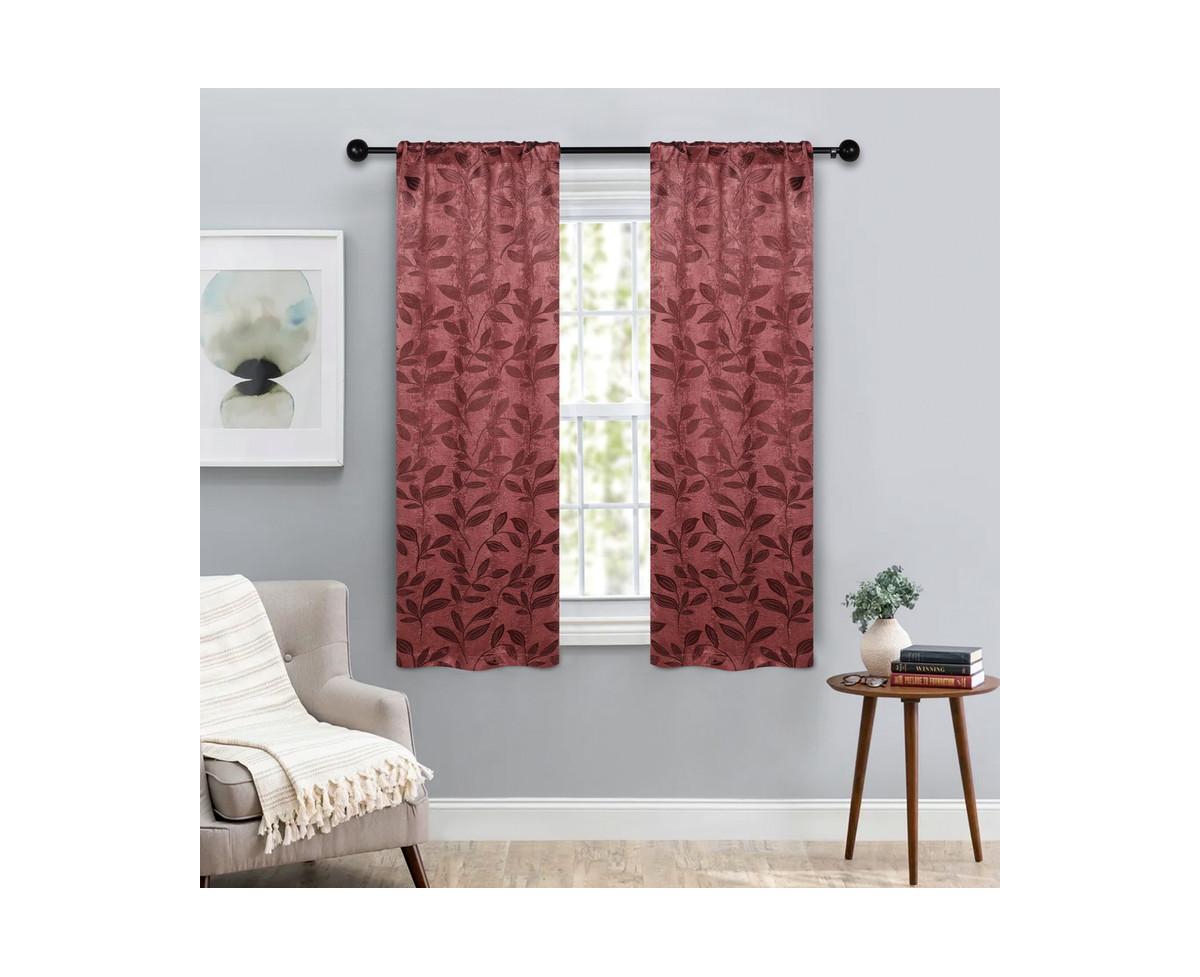 Superior Leaves Machine Washable Room Darkening Blackout Curtains