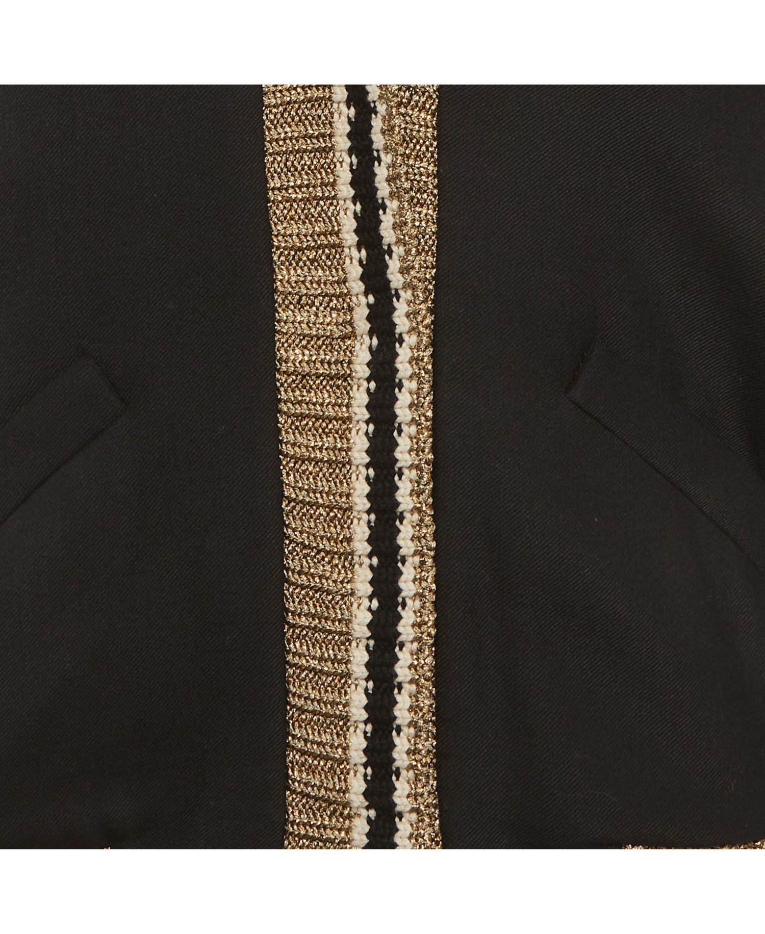 Women's Lurex Knit Trim Gabardine Jacket