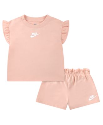 Girls' 4-6X Crewneck French Terry T-Shirt and Shorts, 2-Piece Set