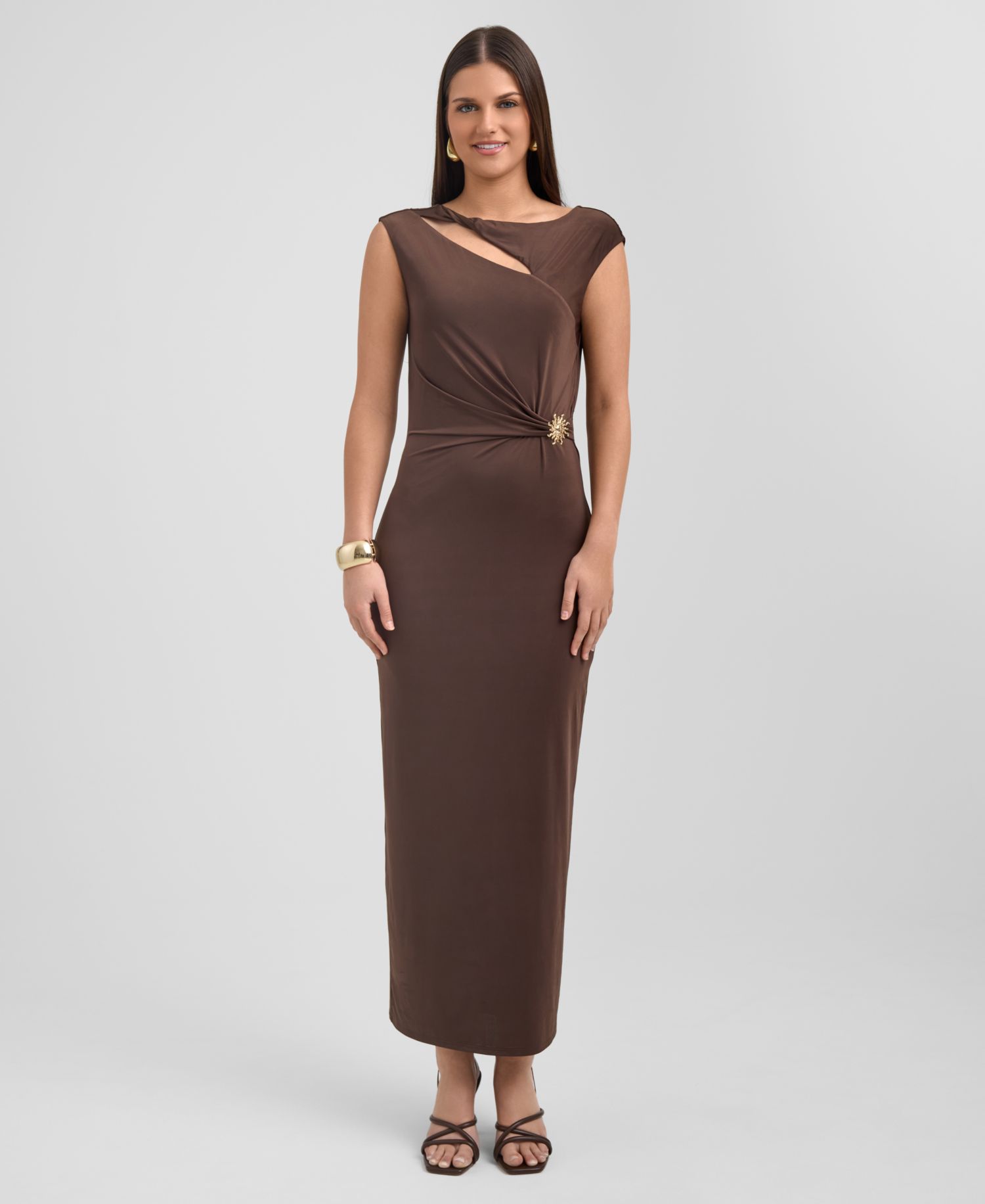 Women's Scoop Neck Midi Dress