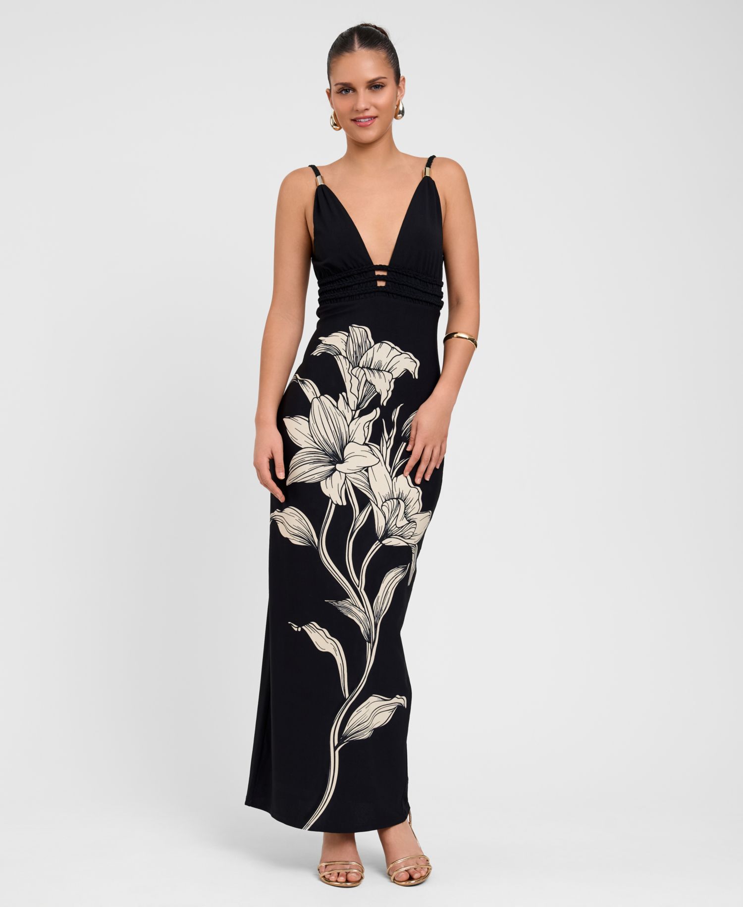 Women's V-Neck Maxi Dress