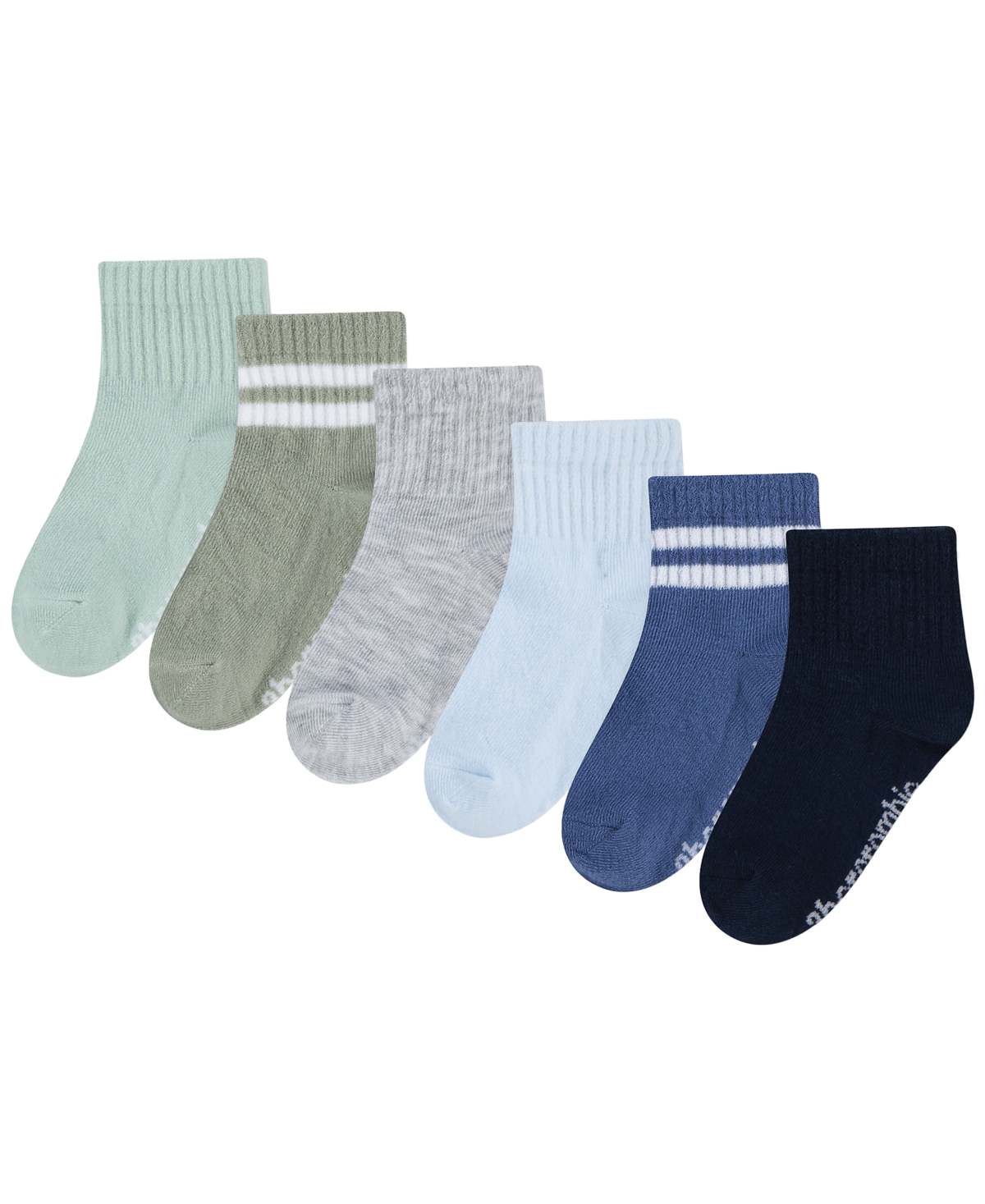 abercrombie kids Boys' and Girls' 6M-4T Crew Socks, 6-Pack