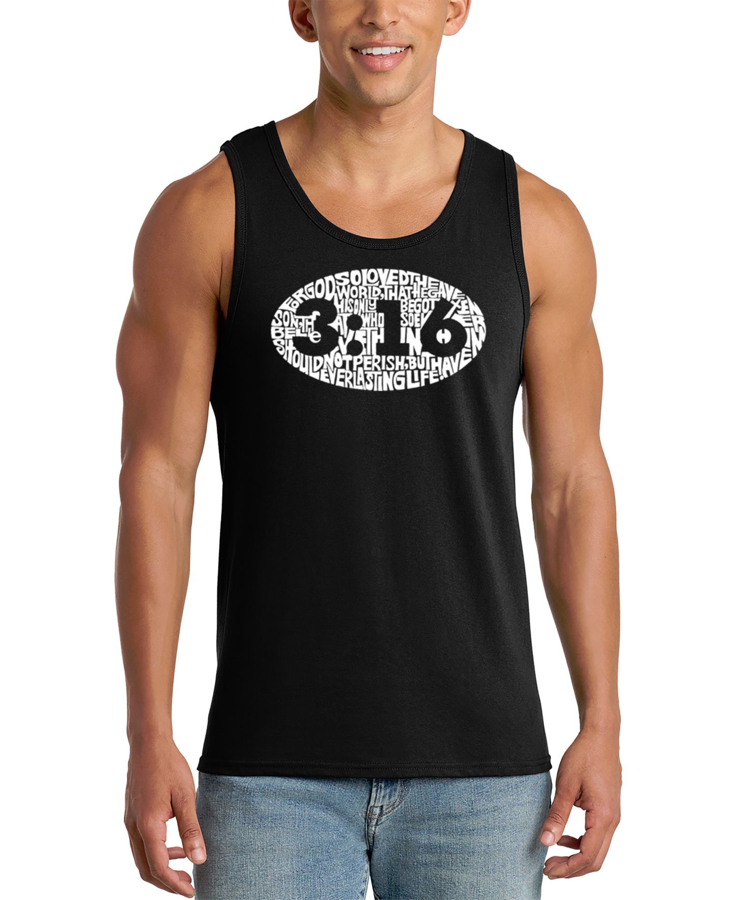 Men's 3:16 Oval Word Art Graphic Tank Top