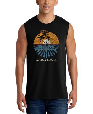 Men's San Diego California Sunset Palm Tree Graphic Tank Top