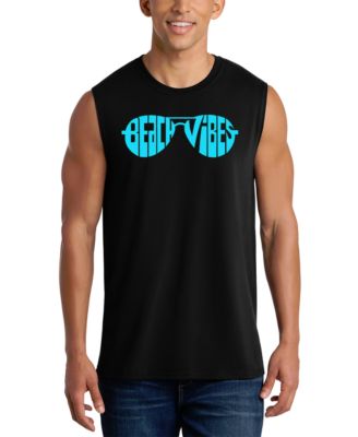 Men's Groovy Sunglasses Retro Word Art Graphic Tank Top