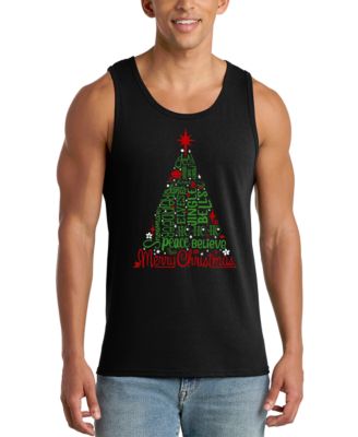 Men's Christmas Tree Word Art Tank Top