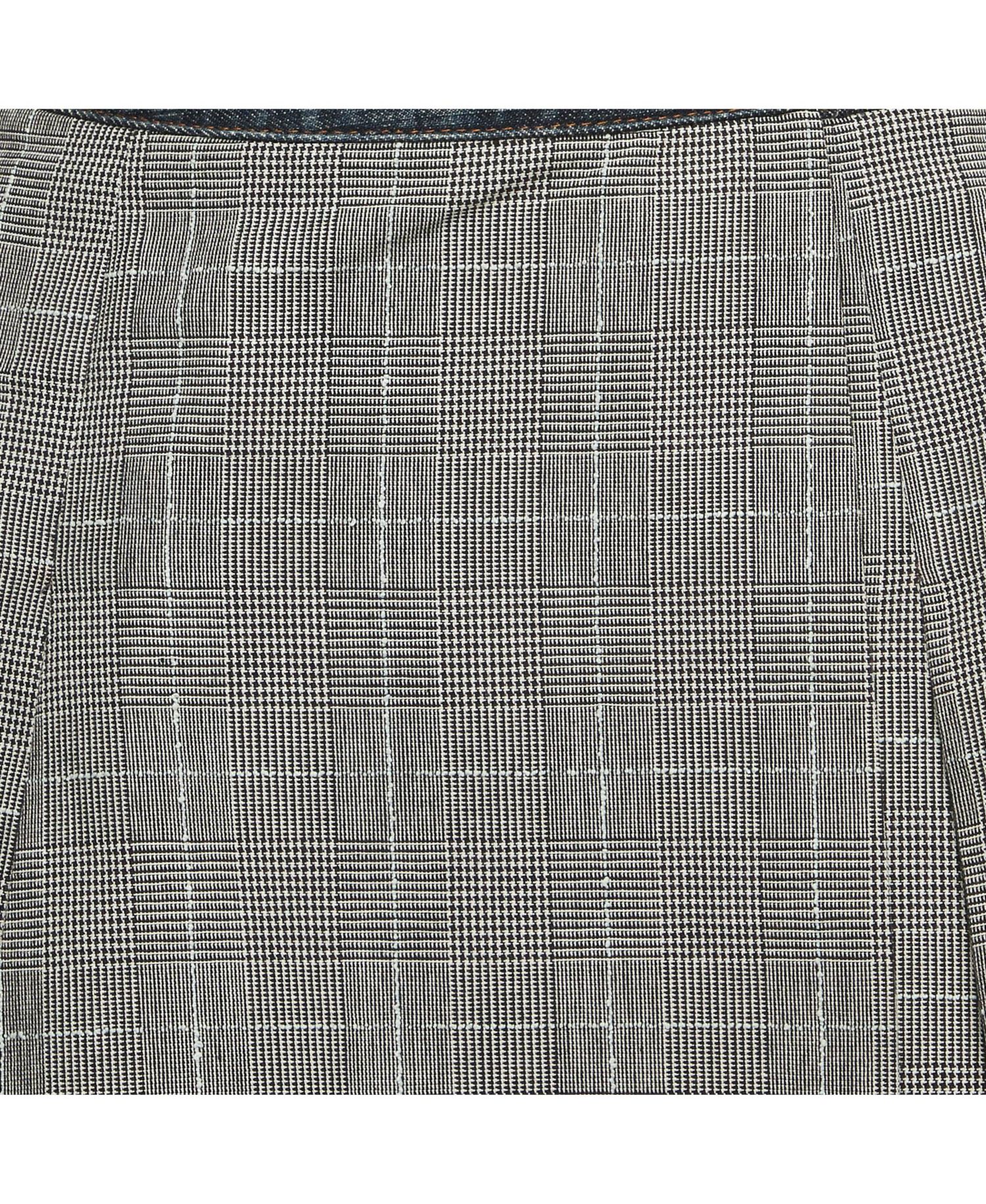 Pre-Owned Dolce and Gabbana Women's Plaid Denim Lace Detail Wrap Skirt