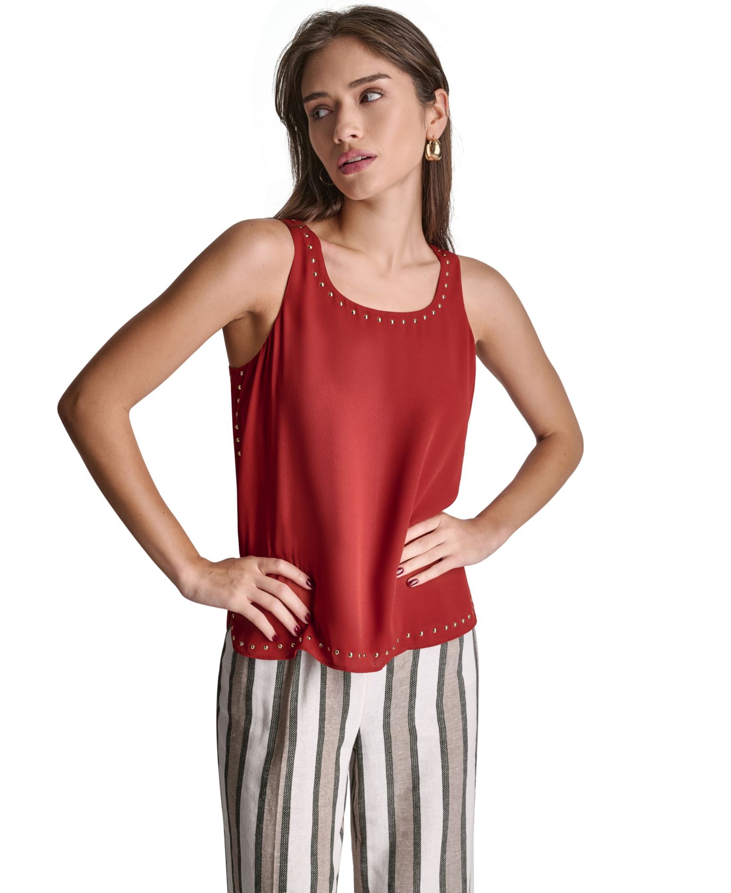 Women's Sleeveless Studded Top
