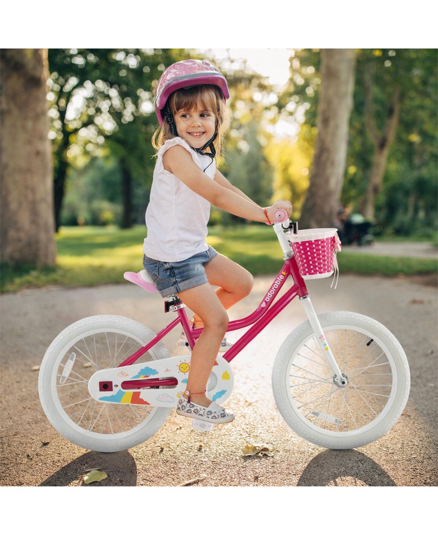 Детская игрушка SUGIFT Kids Bicycle 18 Inch with Adjustable Handlebar, Carbon Steel Frame and Basket for Ages 6-8 — фото 5