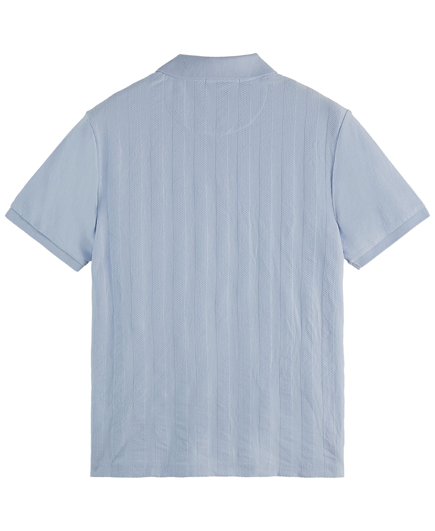 Men's Popcorn Textured Quarter-Zip Short-Sleeve Polo Shirt
