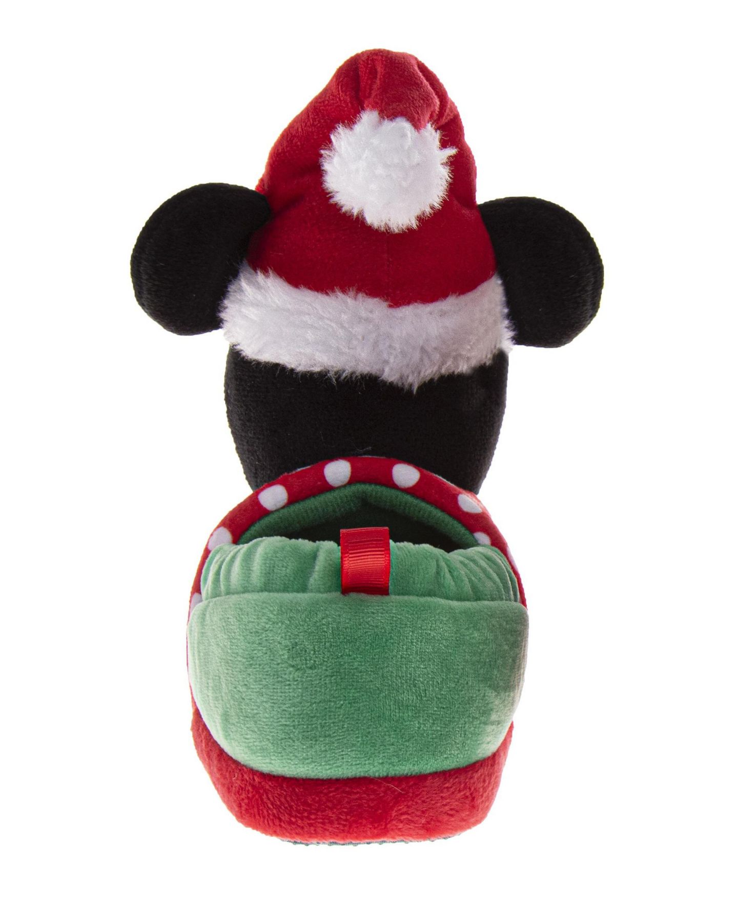 Тапочки Disney Minnie Mouse Christmas Slippers Cozy, Plush, and Festive Santa House Shoes (Toddler Sizes 5-10 / Little Kid Sizes 11-12) для девочек — фото 3