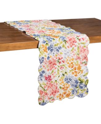 Florian Watercolor Botanical Quilted Table