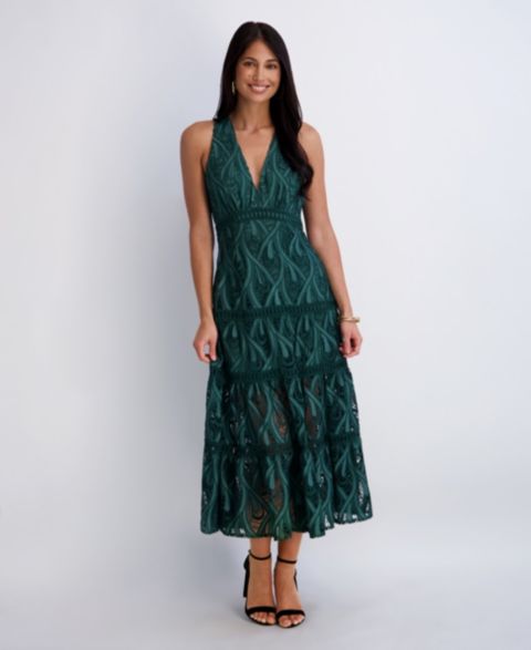 Женское платье Siena Heavy Lace Halter Tiered, цвет: Зелёный