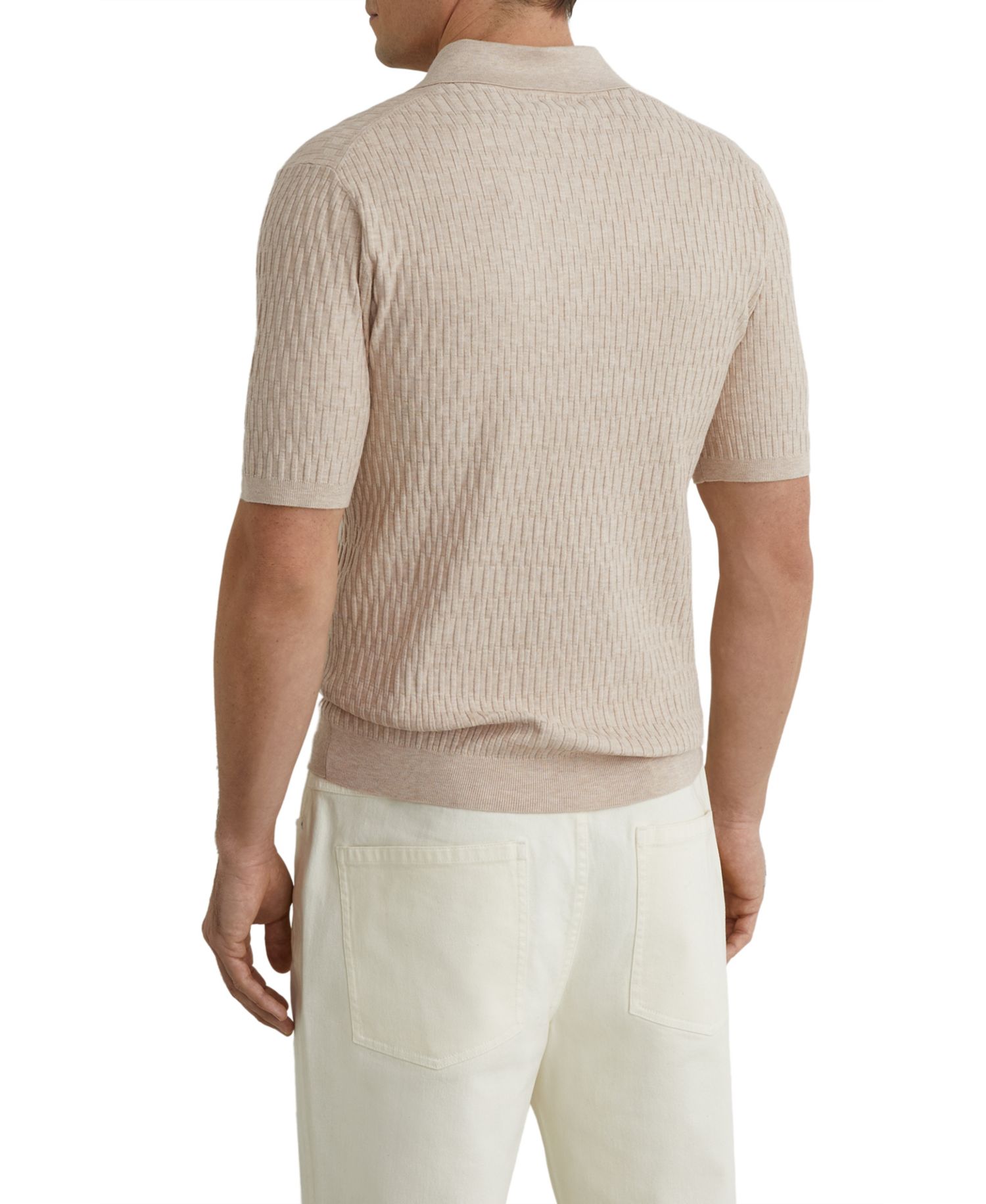 Men's Era Textured-Knit Half-Button Polo Shirt