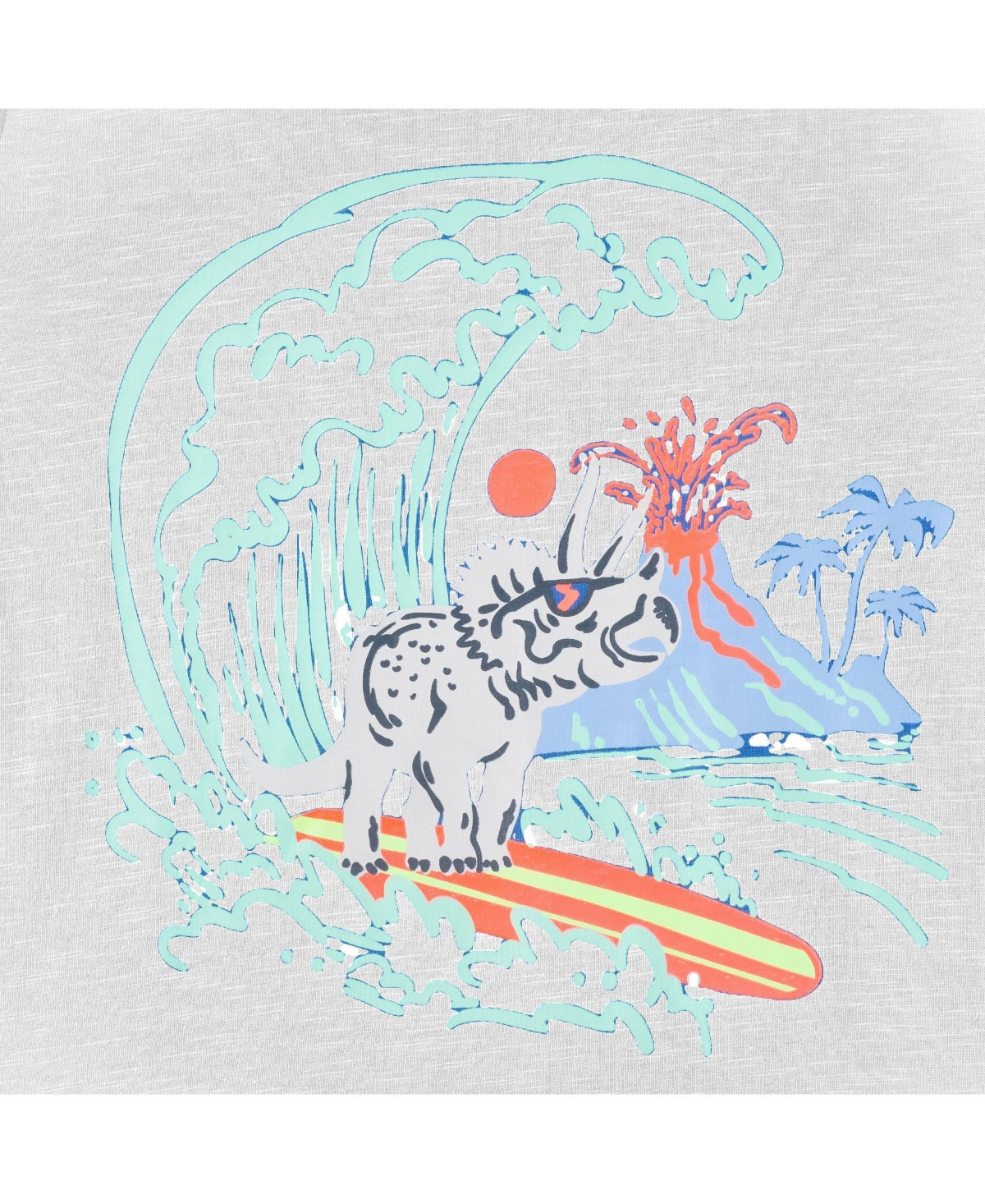 Andy and Evan Little Boys Surfing Dino Graphic Tee