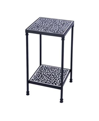 Lana Resin and Bone Inlay Side Table