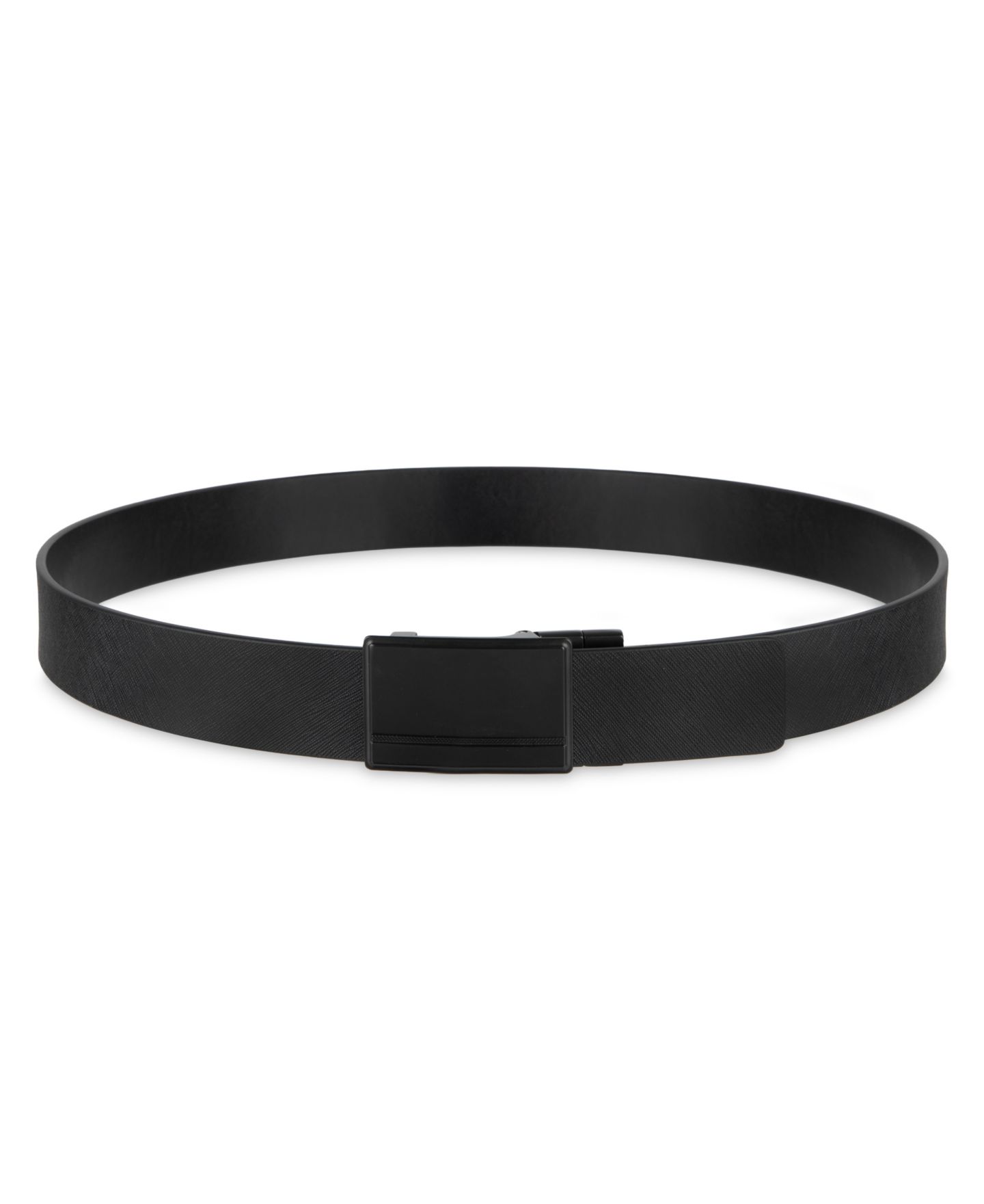Мужской ремень Alfani 2-In-1 Reversible Pressure Locking Leather Buckle Belt, цвет: Чёрный — фото 3