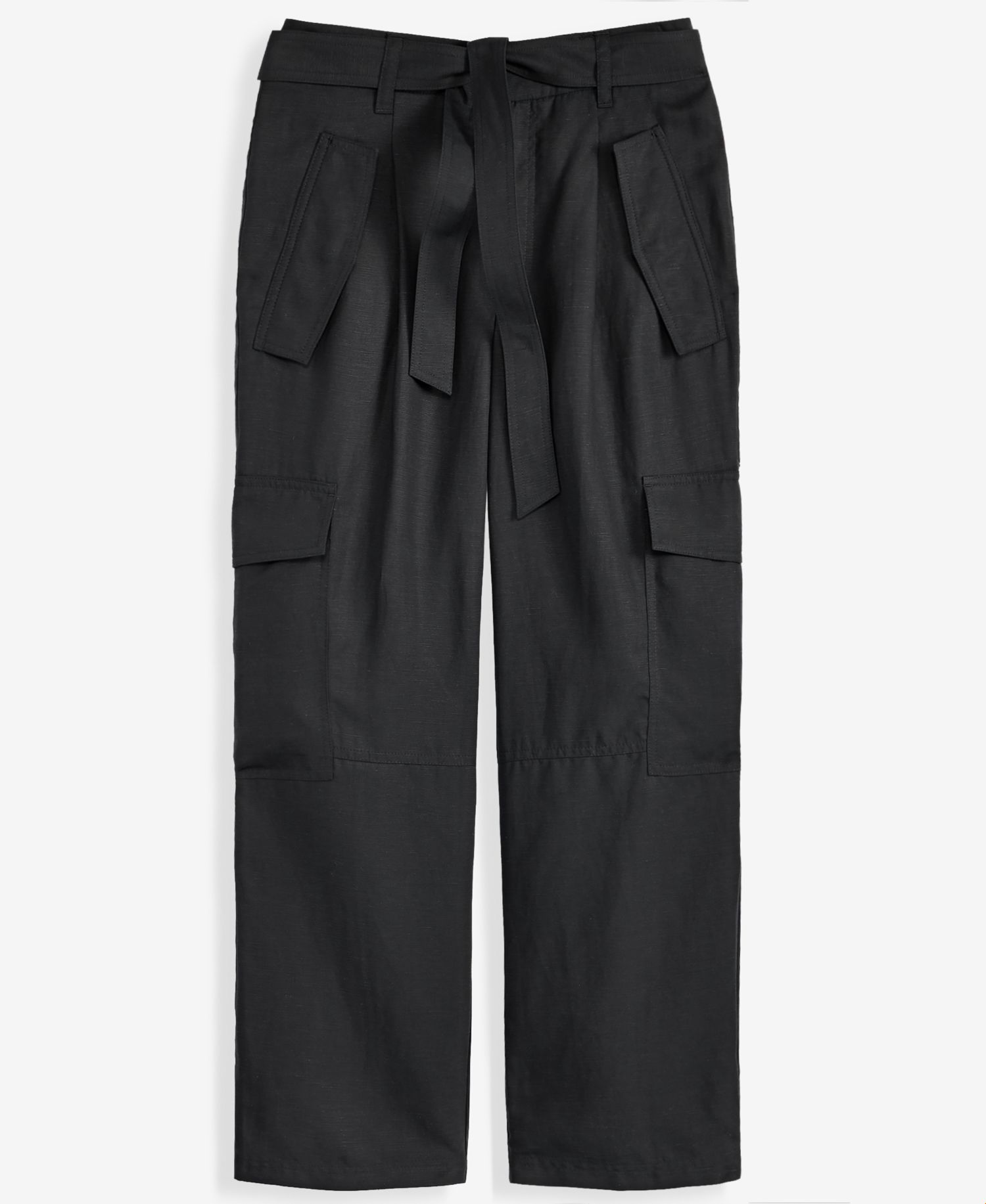Women's Cropped Belted Cargo Pants