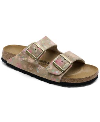Women's Arizona Suede Leather Floral Print Sandals from Finish Line