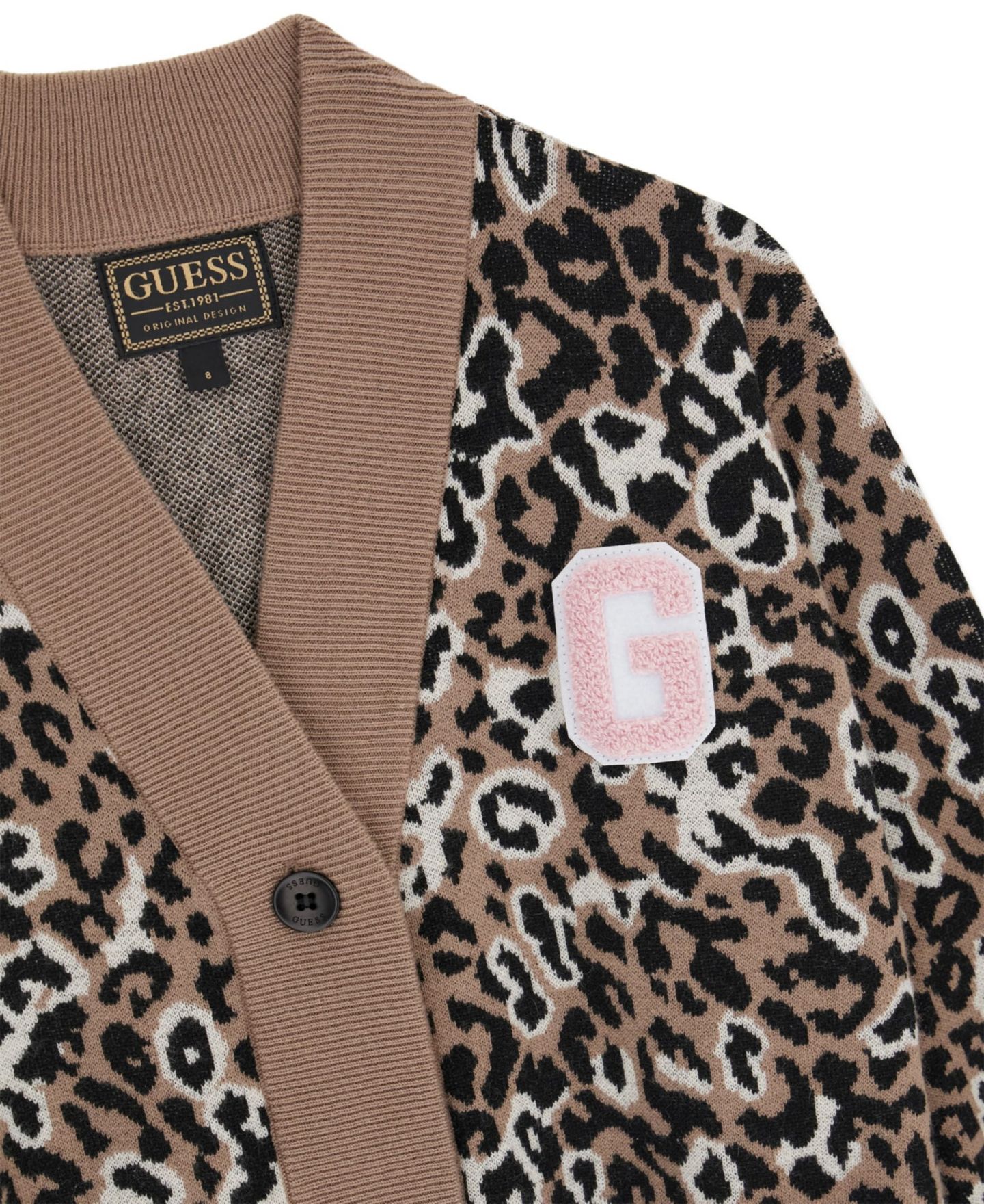 Детский кардиган Guess с леопардовым принтом и длинным рукавом, 7-16, цвет: Разноцветный — фото 3