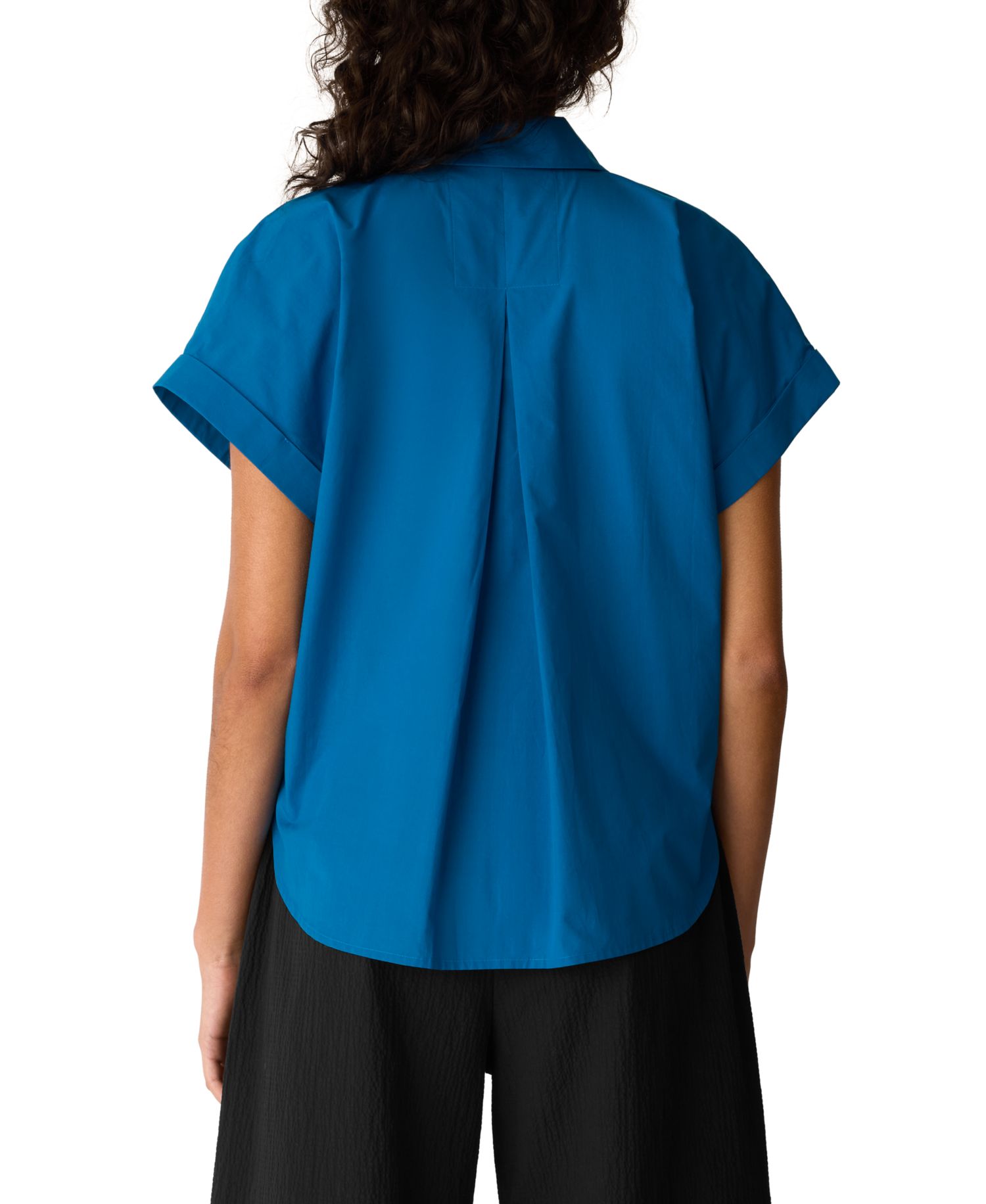 Women's Cotton Poplin Notch Collar Shirt