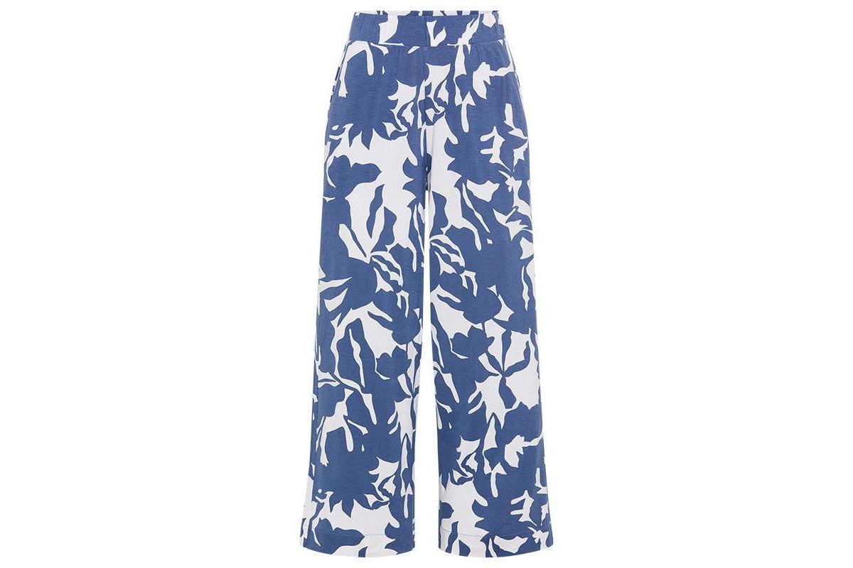 Olsen Abstract Floral Jersey Cropped Pant