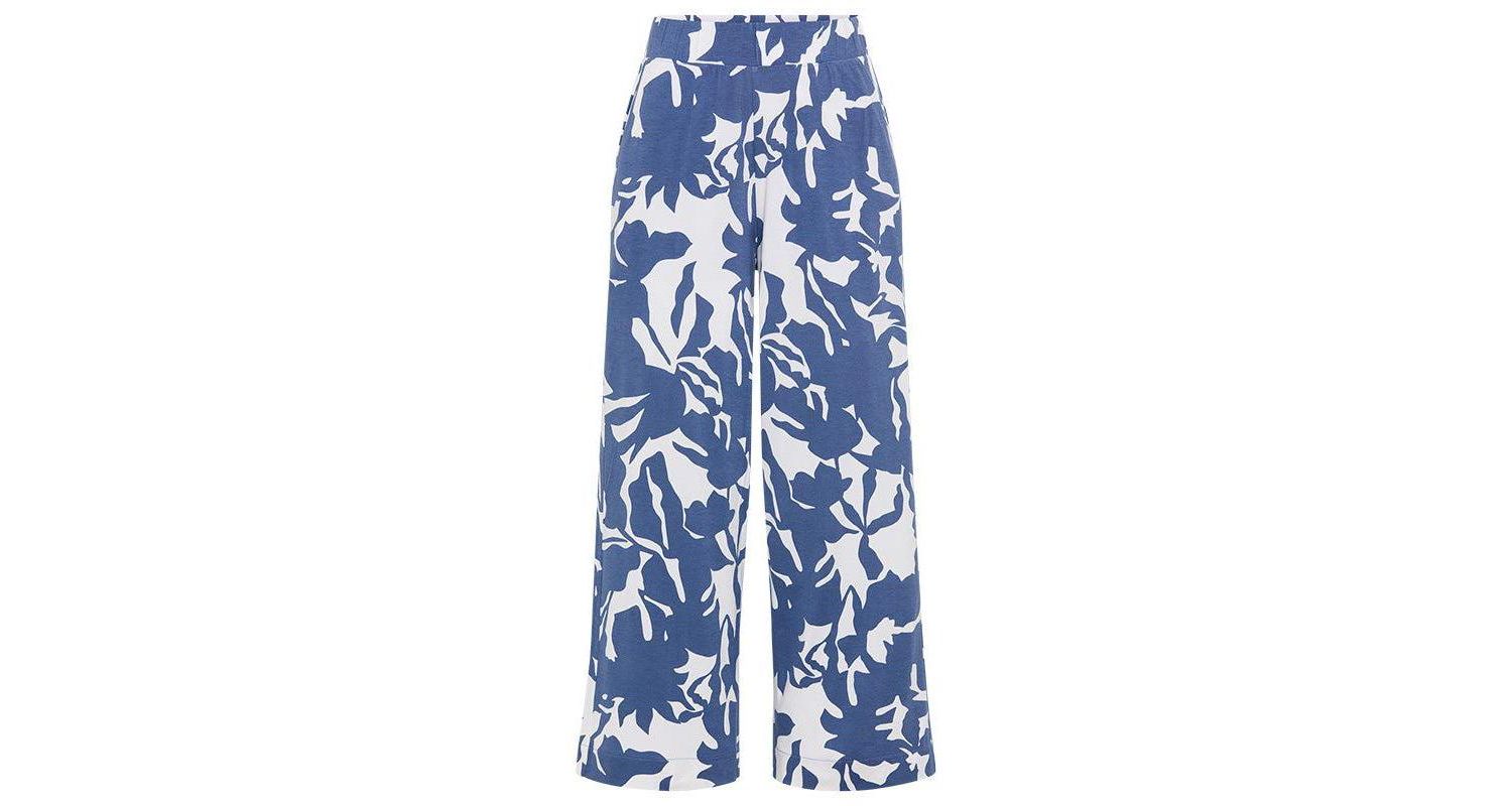 Abstract Floral Jersey Cropped Pant