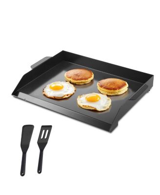 Carbon Steel Griddle Plate, 22" x 16", Flat Top for BBQ Grill and Teppanyaki, Portable for Camping